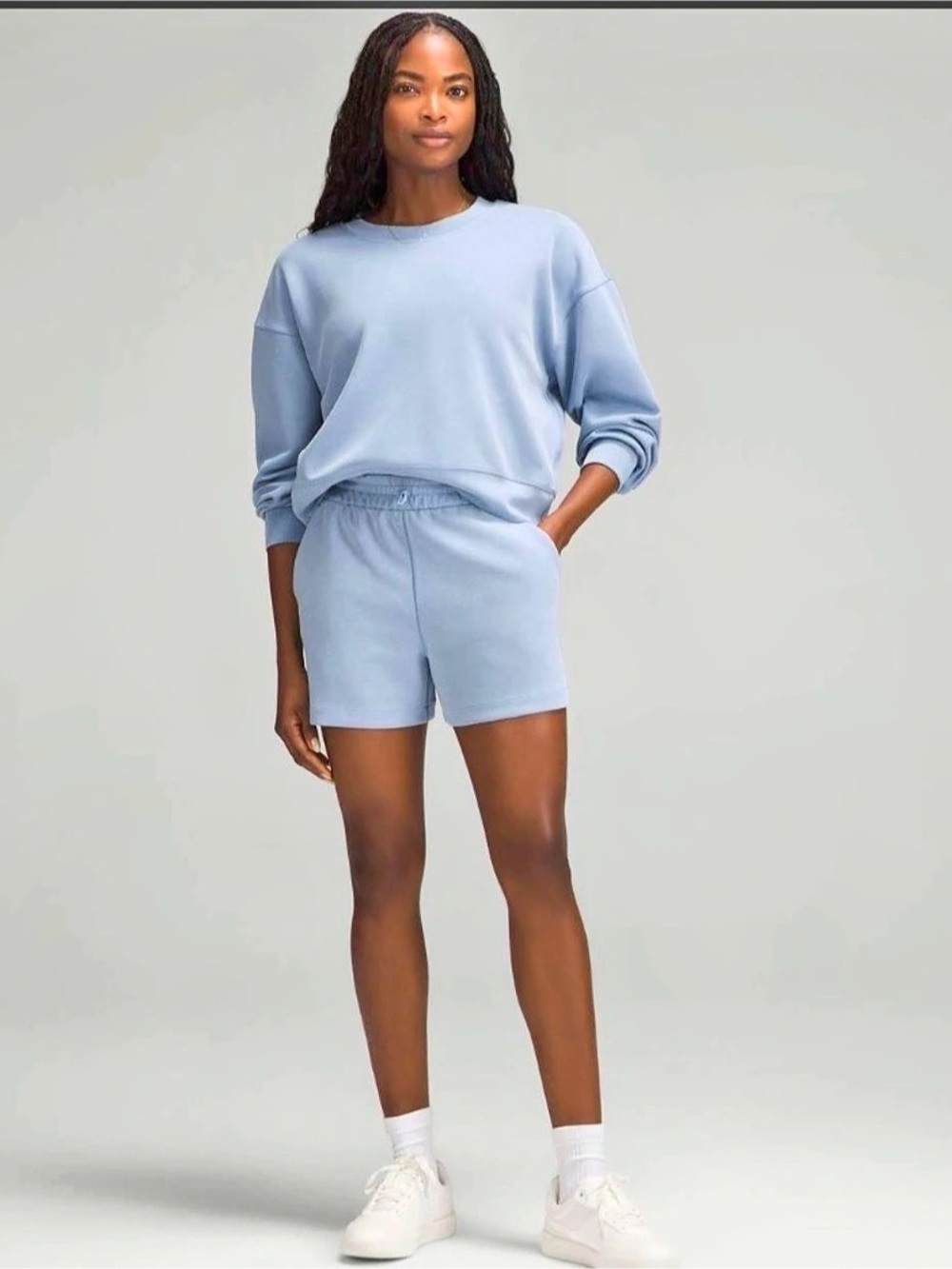 lululemon Softstreme High-Rise 4" Shorts in Blue Willow